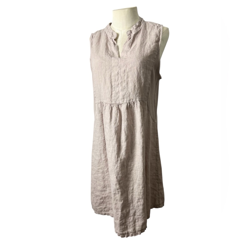 Terzo Millennio Italy Linen Dress Sz L Coastal Cottagecore Euro Summer Resort‎